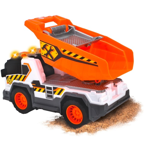 Camion de jucarie,  constructie Dickie Toys Dump Truck 30 cm cu lumini si sunete