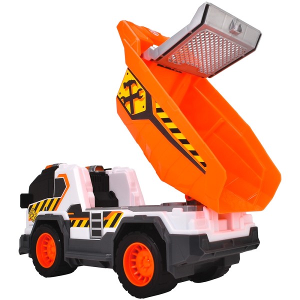 Camion de jucarie,  constructie Dickie Toys Dump Truck 30 cm cu lumini si sunete