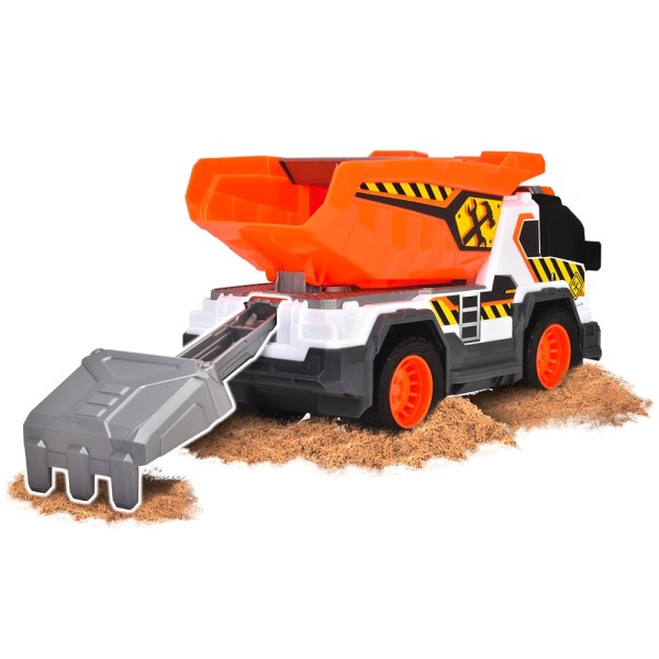 Camion de jucarie,  constructie Dickie Toys Dump Truck 30 cm cu lumini si sunete