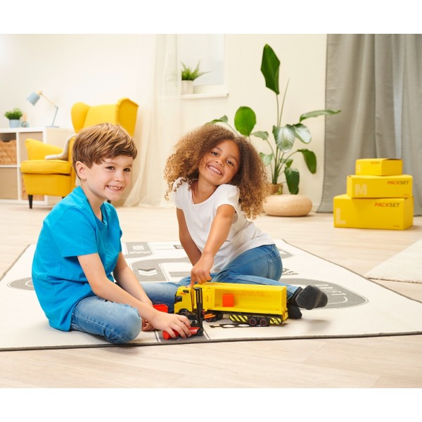 Camion Dickie Toys DHL Heavy Truck 35 cm cu lumini si sunete