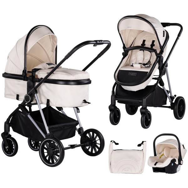 Carucior bebe 3 in 1 Chipolino Aura  biscotta
