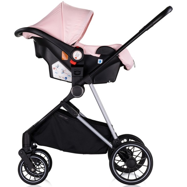 Carucior bebe 3 in 1 Chipolino Aura pink marshmallow
