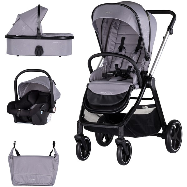 Carucior copii 3 in 1 Chipolino Marbella cloud grey
