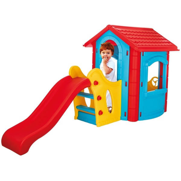 Casuta cu tobogan pentru copii Pilsan Happy House blue Casuta cu tobogan pentru copii Pilsan Happy House blue