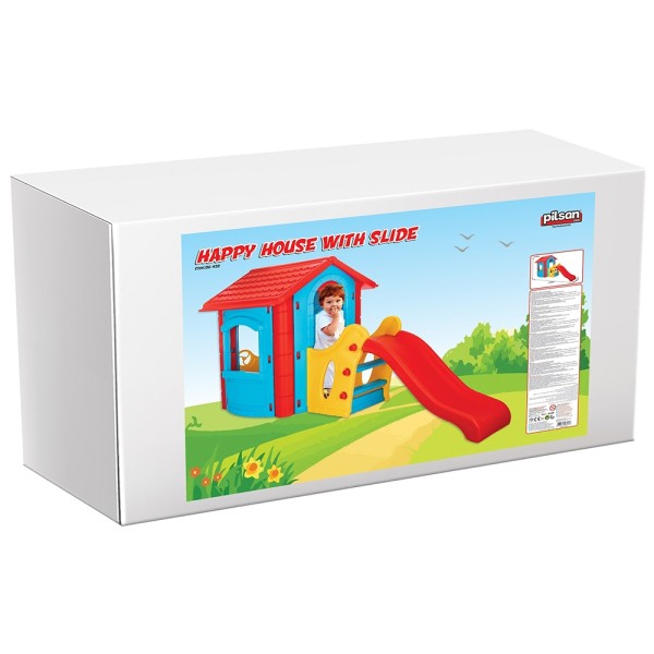 Casuta cu tobogan pentru copii Pilsan Happy House blue Casuta cu tobogan pentru copii Pilsan Happy House blue