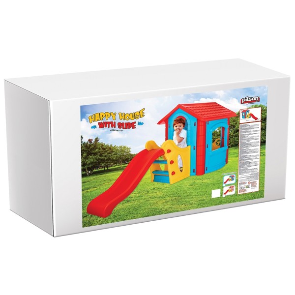 Casuta cu tobogan pentru copii Pilsan Happy House blue Casuta cu tobogan pentru copii Pilsan Happy House blue