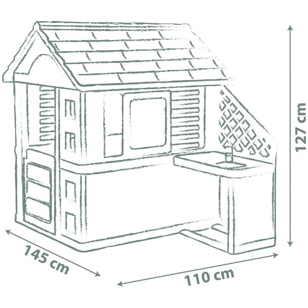 Casuta pentru copii Smoby Life Nature cu bucatarie