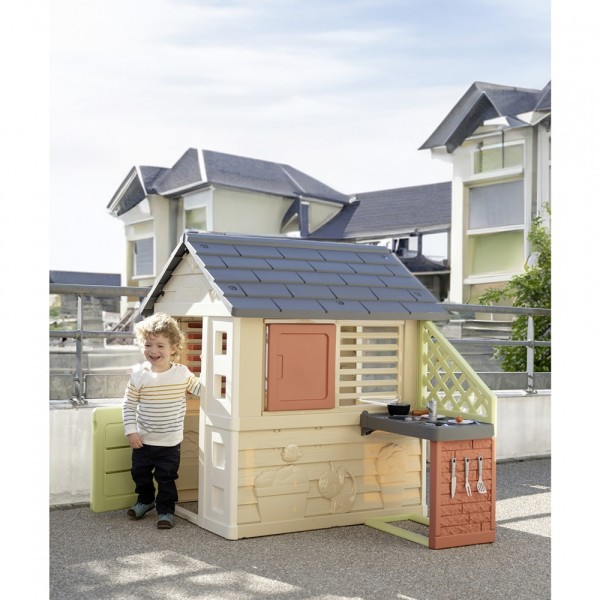 Casuta pentru copii Smoby Life Nature cu bucatarie