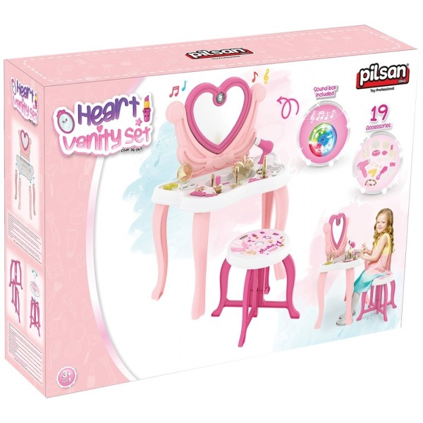 Jucarie Pilsan Masuta de machiaj Hearth pink Jucarie Pilsan Masuta de machiaj Hearth pink