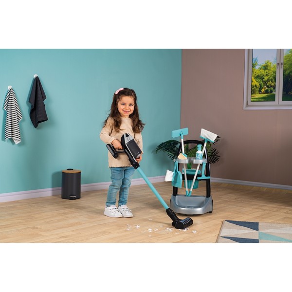 Jucarie Smoby Set curatenie cu troller si aspirator electronic Rowenta negru