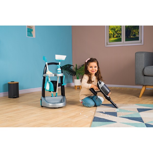 Jucarie Smoby Set curatenie cu troller si aspirator electronic Rowenta negru