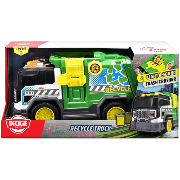 Masina de gunoi Dickie Toys Recycle Truck 30 cm cu lumini si sunete
