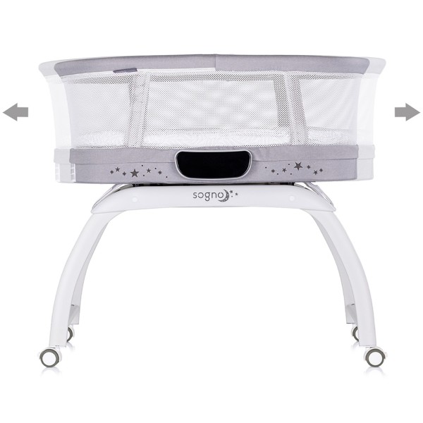 Patut cu leganare si cantar integrat Chipolino Sogno 2 in 1 grey
