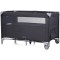 Patut pliabil Chipolino Relax anthracite linen cu laterala culisanta