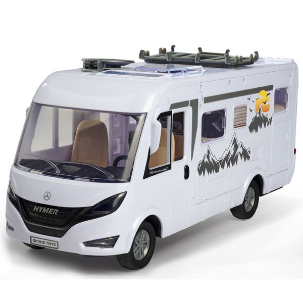 Rulota Dickie Toys Camper Hymer Camping Van Class B cu figurina si accesorii