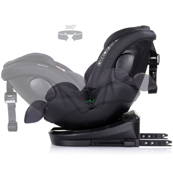 Scaun auto cu Isofix Chipolino Hypnotic I-Size 40-150 cm, sezut rotativ anthracite