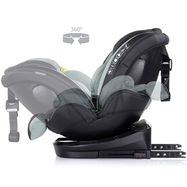 Scaun auto cu Isofix Chipolino Hypnotic I-Size 40-150 cm, sezut rotativ basil
