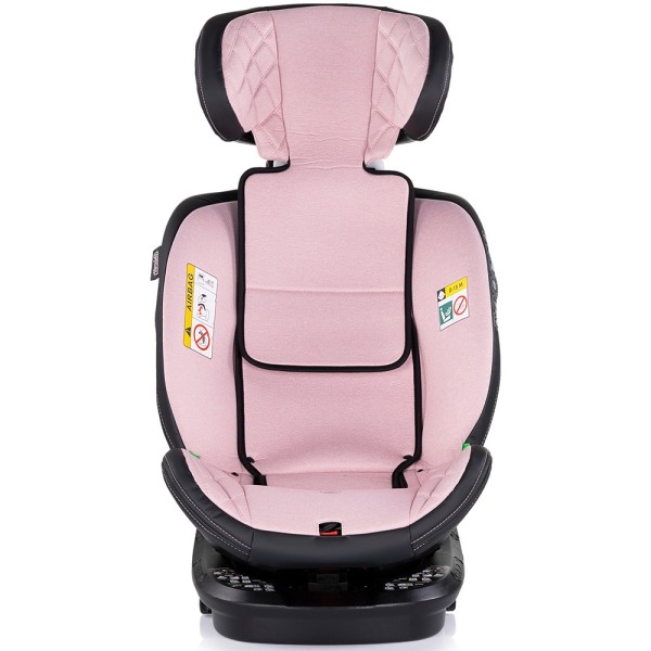 Scaun auto cu Isofix Chipolino Hypnotic I-Size 40-150 cm, sezut rotativ pink marshmallow