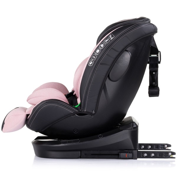Scaun auto cu Isofix Chipolino Hypnotic I-Size 40-150 cm, sezut rotativ pink marshmallow