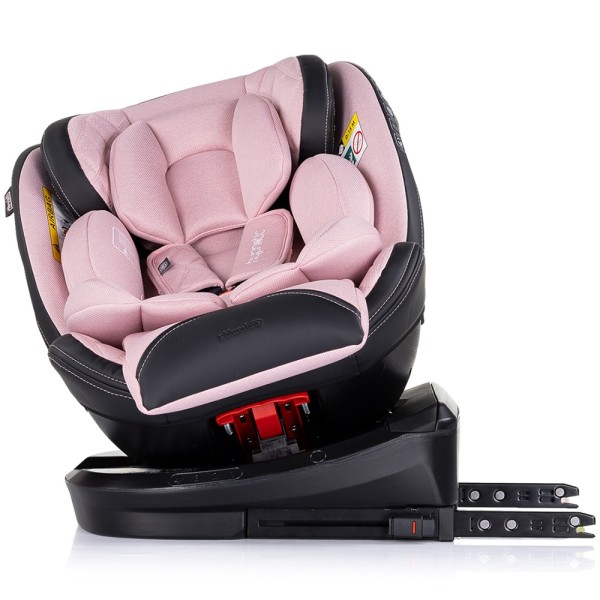 Scaun auto cu Isofix Chipolino Hypnotic I-Size 40-150 cm, sezut rotativ pink marshmallow