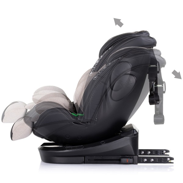 Scaun auto cu Isofix Chipolino Hypnotic I-Size 40-150 cm, sezut rotativ tiramisu