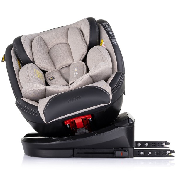 Scaun auto cu Isofix Chipolino Hypnotic I-Size 40-150 cm, sezut rotativ tiramisu