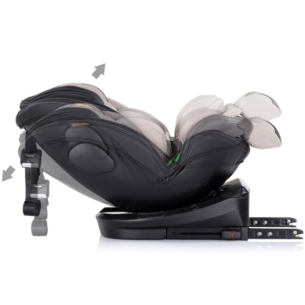 Scaun auto cu Isofix Chipolino Hypnotic I-Size 40-150 cm, sezut rotativ tiramisu