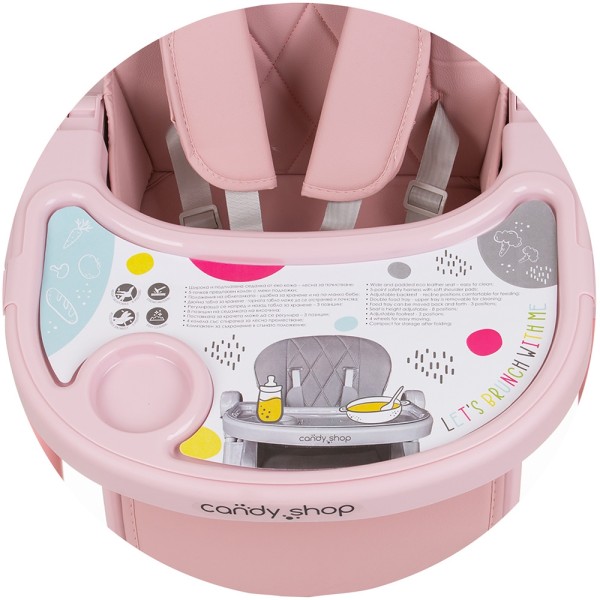 Scaun de masa Chipolino Candy Shop flamingo