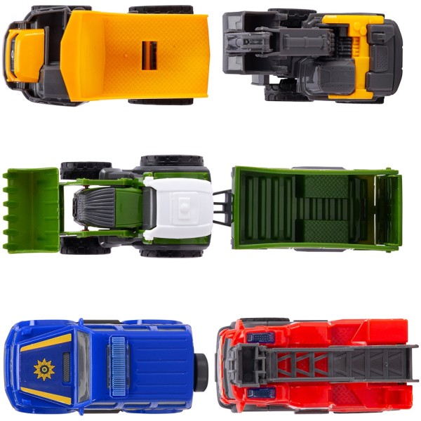 Set Dickie Toys Micro City Team 9 cm cu 5 vehicule