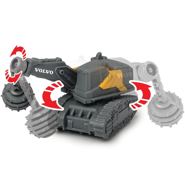 Set Dickie Toys Volvo Micro Workers 9 cm cu 5 vehicule