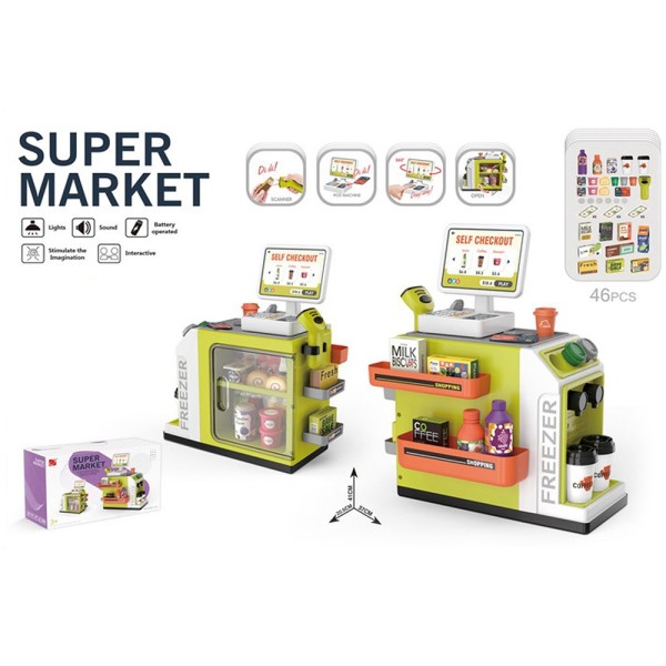 Set jucarie Chipolino Supermarket cu lumini, sunete si 46 accesorii Set jucarie Chipolino Supermarket cu lumini, sunete si 46 accesorii