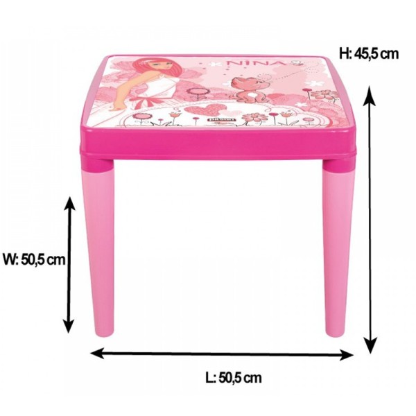 Set Masuta  activitati cu 2 scaune pentru copii Pilsan Hobby Study Table pink