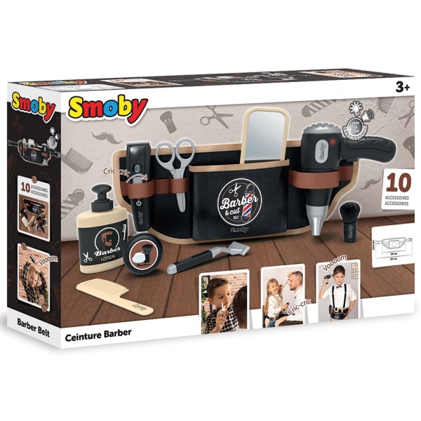 Centura frizer Smoby Barber and Cut negru cu accesorii Centura frizer Smoby Barber and Cut negru cu accesorii
