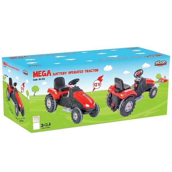 Tractor electric pentru copii Pilsan Mega 05-276 green Tractor electric pentru copii Pilsan Mega 05-276 green