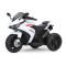 Motocicletă electrică pentru copii Moni Hurricane White 6V 7Ah cu lumini LED, MP3 și USB, 3-8 ani, 30 kg