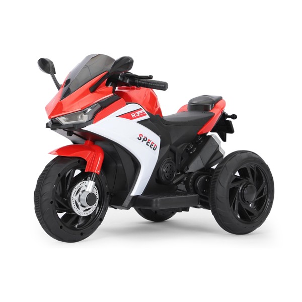 Motocicletă electrică pentru copii Moni Hurricane Red 6V 7Ah cu lumini LED, MP3 și USB, 3-8 ani, 30 kg