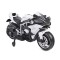 Motocicletă Electrică pentru Copii Moni Ninja Duo White 12V 7Ah, 3-8 Ani, Lumini LED, MP3, Reglare Viteză din Mâner