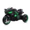 Motocicletă Electrică pentru Copii Moni Ninja Black 12V 7Ah, 3-8 Ani, Lumini LED, MP3, Viteză 7 km/h, Roți Luminoase