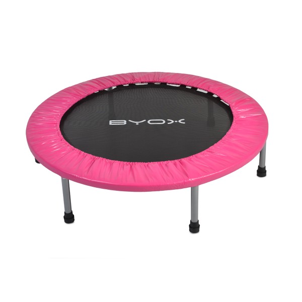 Trambulină sarituri Byox Pink 101 cm pentru copii și adulți – capacitate 100 kg, interior