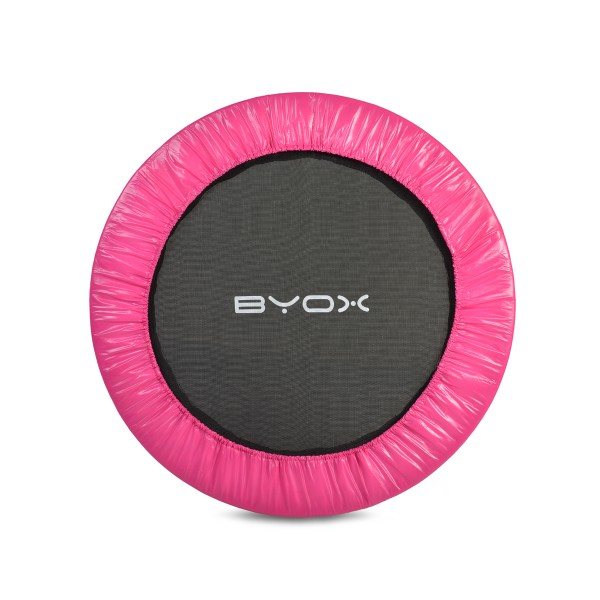 Trambulină sarituri Byox Pink 101 cm pentru copii și adulți – capacitate 100 kg, interior