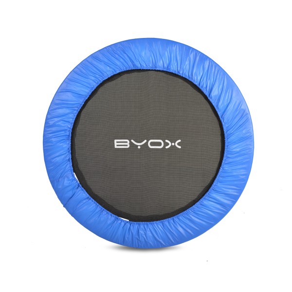 Trambulină Fitness Byox Blue 101 cm (40 inch), Max. 100 kg, 34 Arcuri, pentru Copii și Adulți