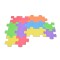 Covor Puzzle Moale pentru Copii Sunta Multicolor, 16 Piese, 98x98 cm, cu 6 Texturi, Antiderapant, din Spumă EVA