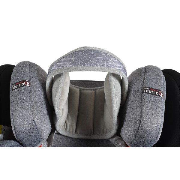 Protecție Ergonomică pentru Cap Cangaroo, Scaun Auto, 0-12 Luni și 1-7 Ani Shelter Grey