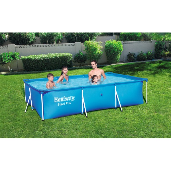 Piscina Dreptunghiulara Bestway cu Cadru Metalic, Steel Pro Power Albastru, Dimensiune 3.00m x 2.01m x 66cm Piscina Dreptunghiulara Bestway cu Cadru Metalic, Steel Pro Power Albastru, Dimensiune 3.00m x 2.01m x 66cm