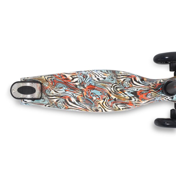 Trotineta copii Byox Rapture Turquoise, pliabila, ghidon reglabil 65-87 cm, roti luminoase LED, ABEC-7, 3+ ani