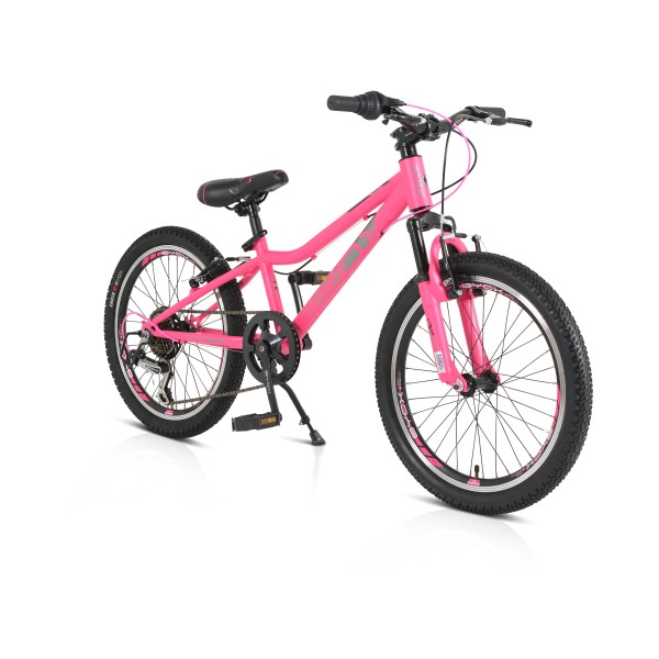 Bicicleta copii Byox 20“ Tucana Pink, 6 Viteze Shimano, Cadru din Otel, Varsta recomandata 6 ani +