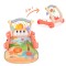 Premergător Bebe 2 în 1 cu Pian și Covoraș Colorat Moni Toys Pink, Jucării Interactive și Funcții Muzicale