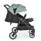 Carucior pliabil Gemeni Cangaroo 2Gether Green, 0-36 luni, 15 kg/copil, spatare reglabile, roti PU 360°