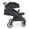 Carucior pliabil Gemeni Cangaroo 2Gether Black, 0-36 luni, 15 kg/copil, spatare reglabile, roti PU 360°