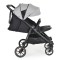 Carucior pliabil Gemeni Cangaroo 2Gether gray, 0-36 luni, 15 kg/copil, spatare reglabile, roti PU 360°